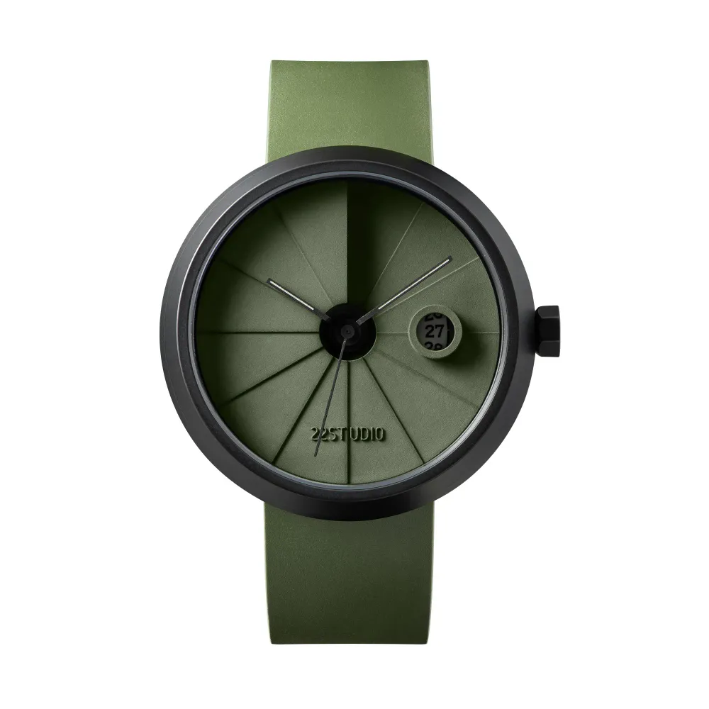 22 Design Studio 四度空間腕錶 44mm 軍綠款, photo 1 of 12