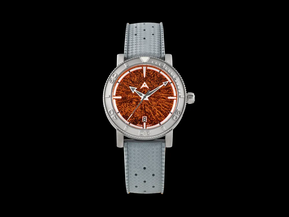 Aerotec Atlantic-The Minimalist Titanium Dive Watch - Orange dial