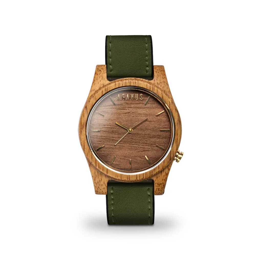 Línea Agavia | 44mm | Caoba | Carátula Sapelli