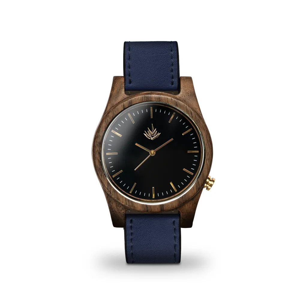 Línea Agavia | 44mm | Nogal | Carátula Negra