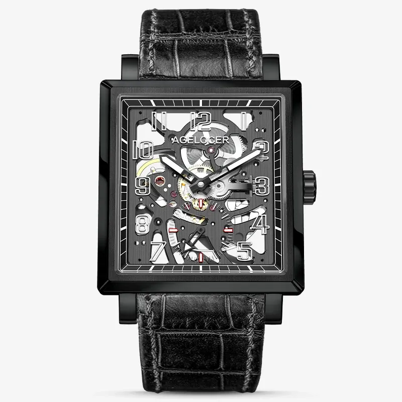 AGELOCER Original Codex Series Men Skeleton Automatic Mechanical Watches