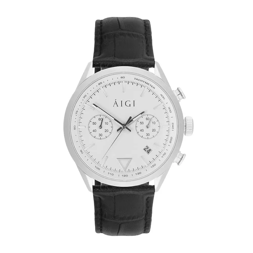Aigi Watches CHRONO SPITSBERGEN - MØNSTRET SORT, photo 1 of 3