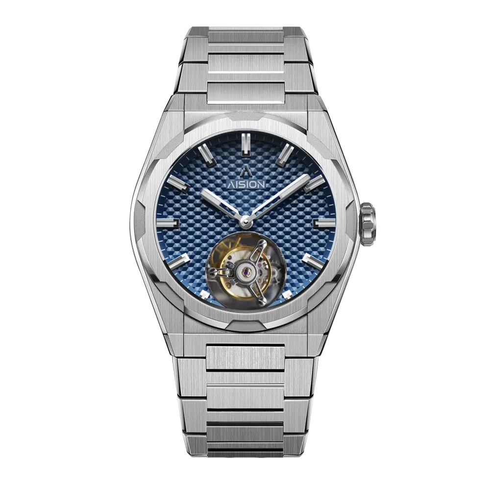 Tourbillon - Hexagonal Pyramid Seamless Dial - Blue