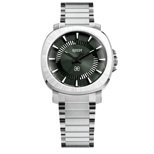Montre N°3 Radial - Vert cendré / Bracelet Acier