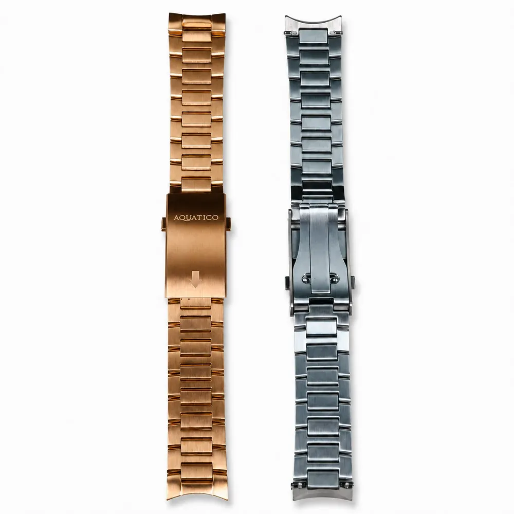 22mm Full Bronze Bracelet (Fit On Aquatico Bronze Pilot Watch,Bronze Horizon Hawk, Bronze Horizon Hawk GMT)