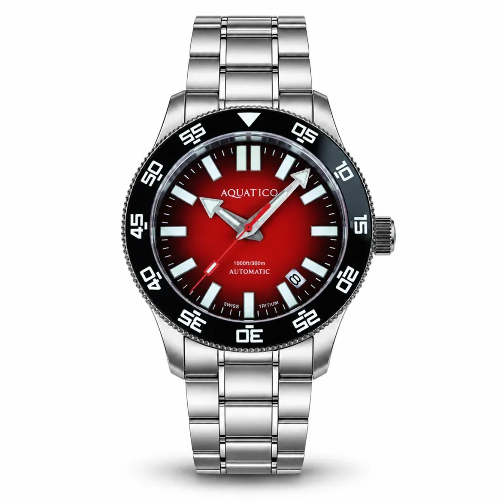 Pre-Order Atlas Tritium Watch Fumé Red Dial