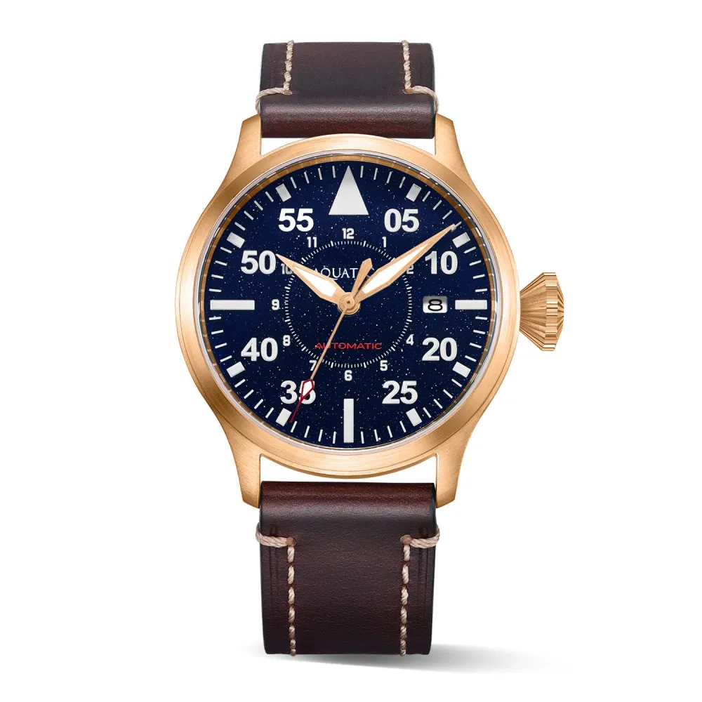 Bronze Horizon Hawk Aventurine Dial Automatic Pilot Watch