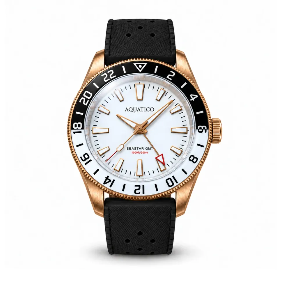 Bronze Star GMT Full Lume Dial Black White Bezel