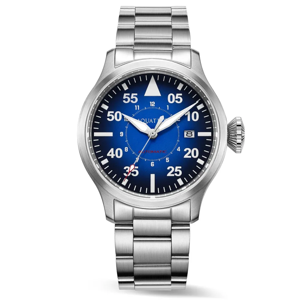 Horizon Hawk Gradient Blue dial Automatic Pilot Watch