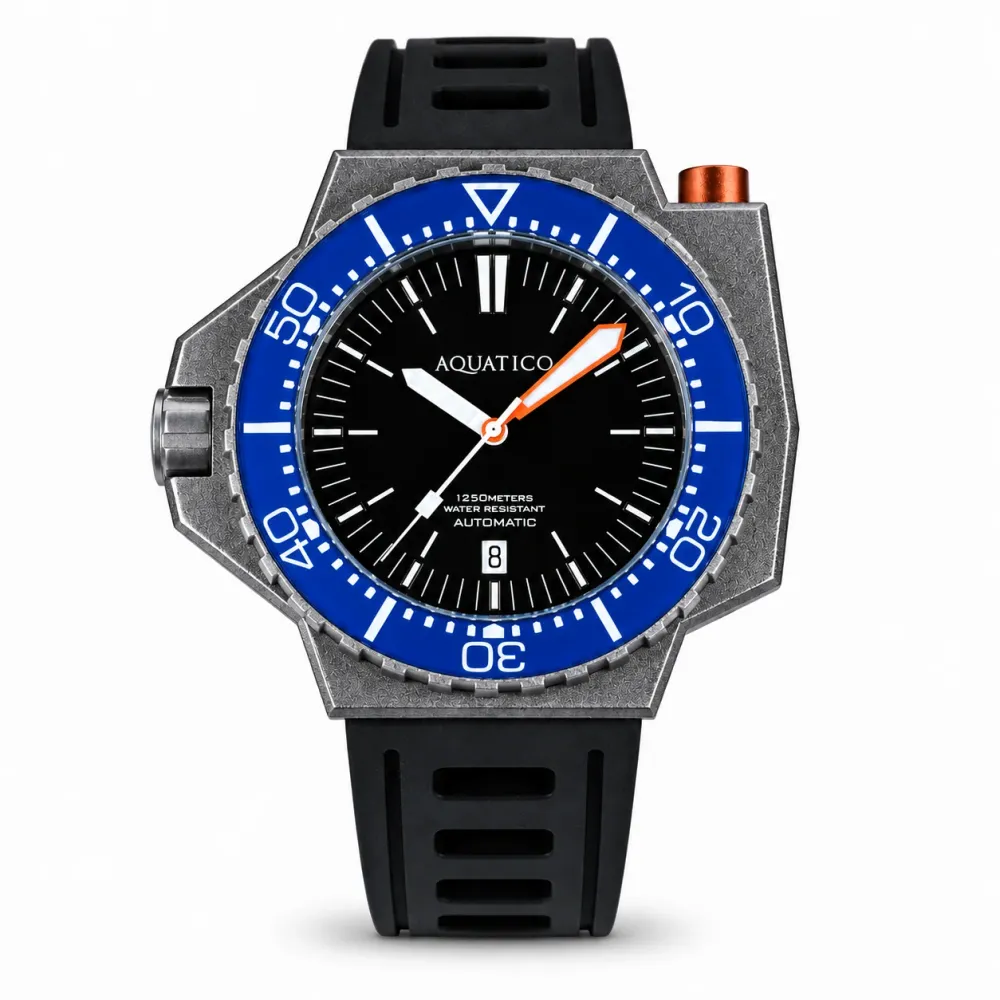 Sea Raider Black Dial Blue Bezel