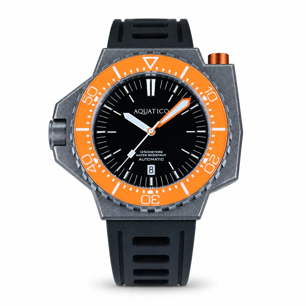 Sea Raider Black Dial Orange Bezel