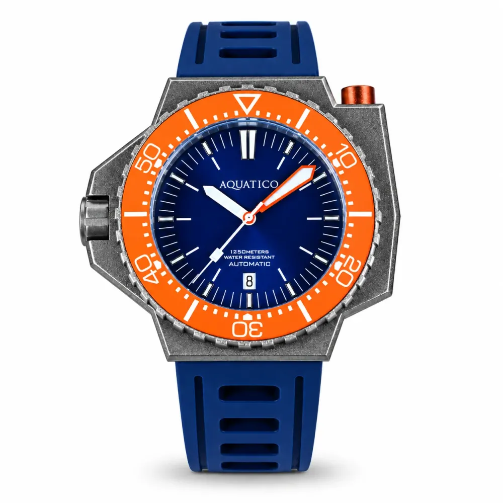 Sea Raider Blue Dial Orange Bezel