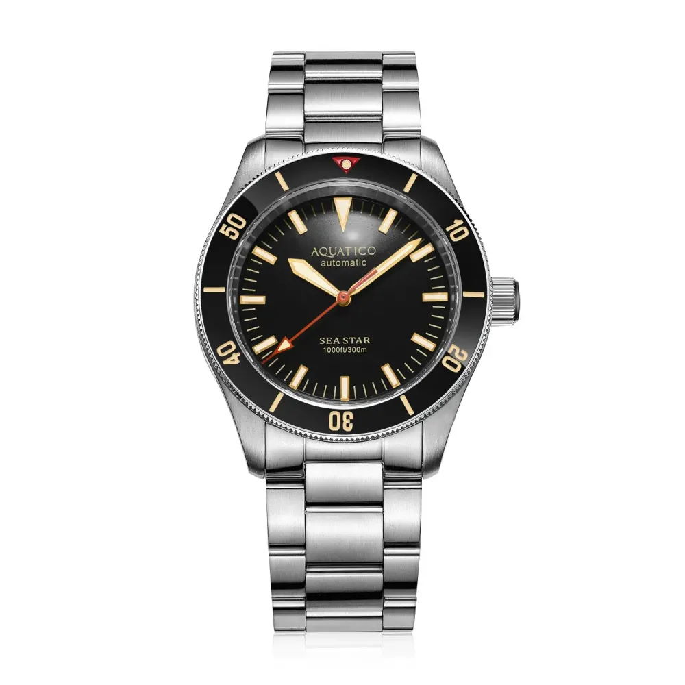 Sea star V2 black dial ceramic bezel (Swiss Sellita sw200-1) No Date