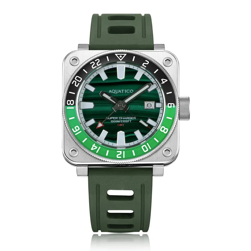 Steel Man GMT Malachite Dial