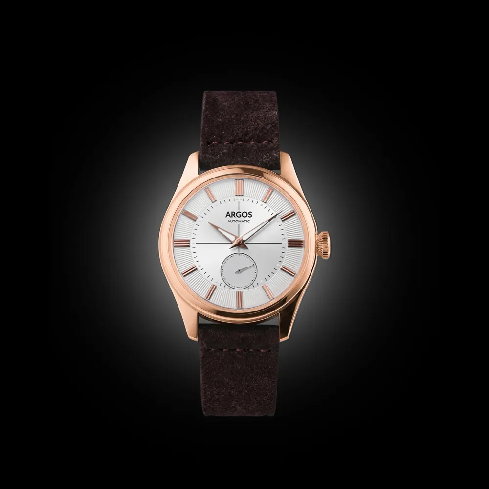 Apollo III - Pearl White Rose Gold Leather