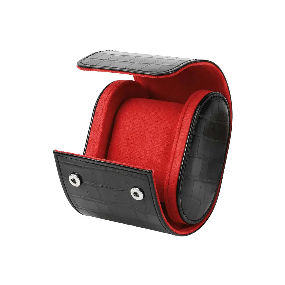 RED BLACK WATCH TRAVEL CASE