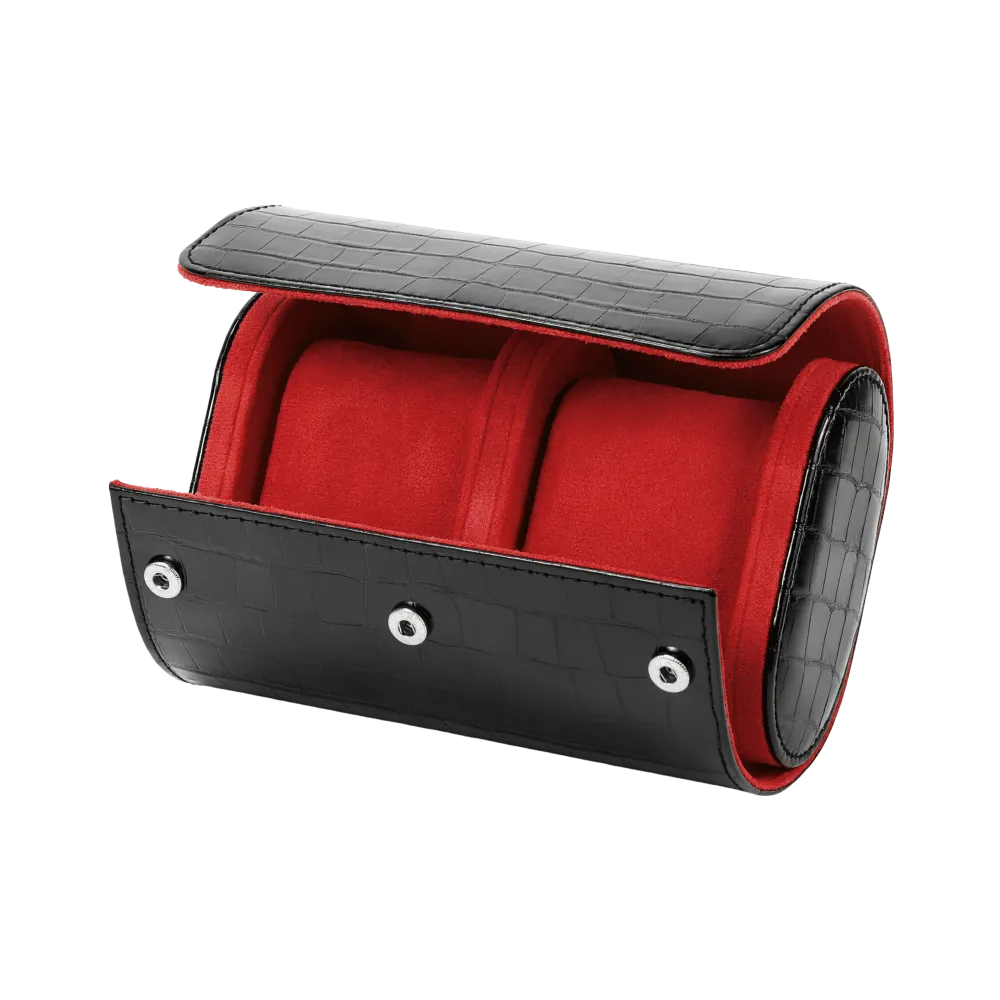 RED BLACK WATCH TRAVEL CASE