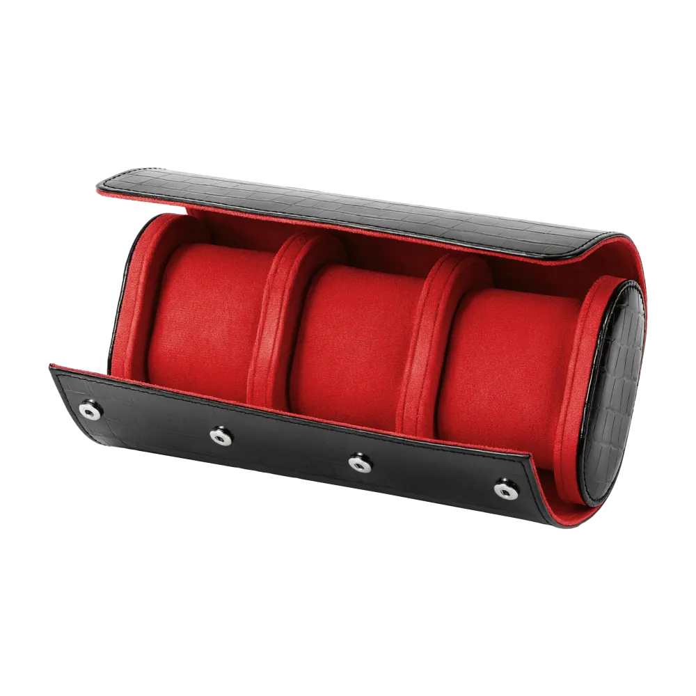 RED BLACK WATCH TRAVEL CASE