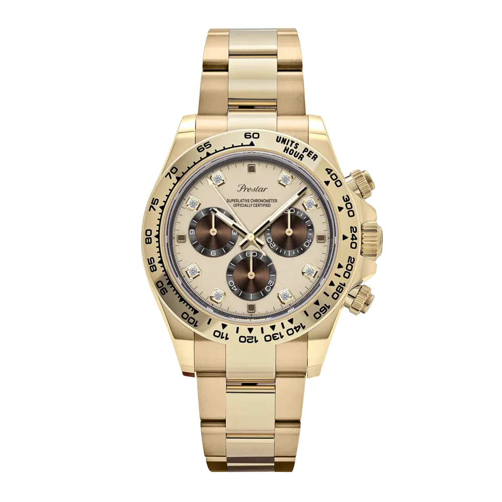 Steel Explorer Diamond Watch (Golden Sands)