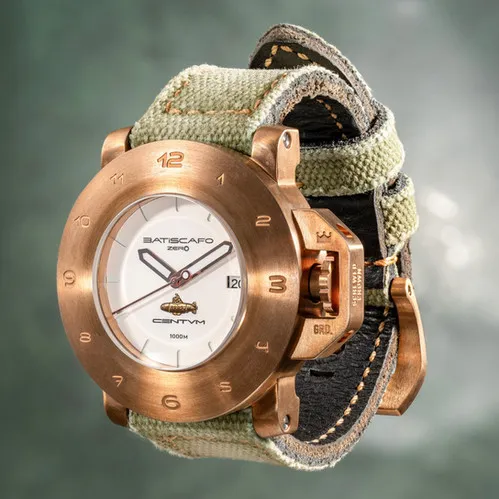 Bronze White Dial BATISCAFO Zero47-1000m