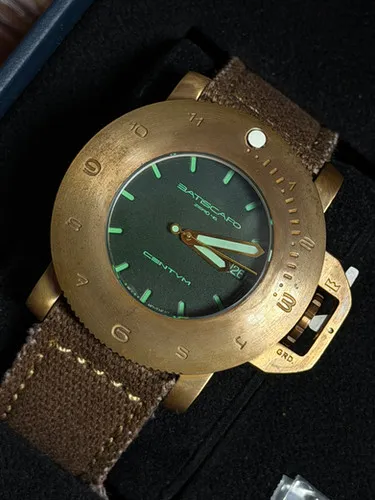 SWISS ETA British Dark Green Dial Zero45 Bezel Bronze