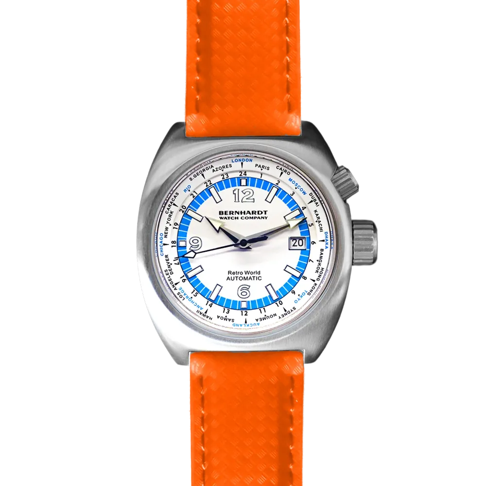 Retro World Timer - White Dial