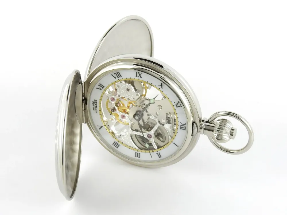 Berthet montre de poche mécanique Savonnette à double ouverture Squelette 4071.k.2c ma 48mm, photo 1 of 1