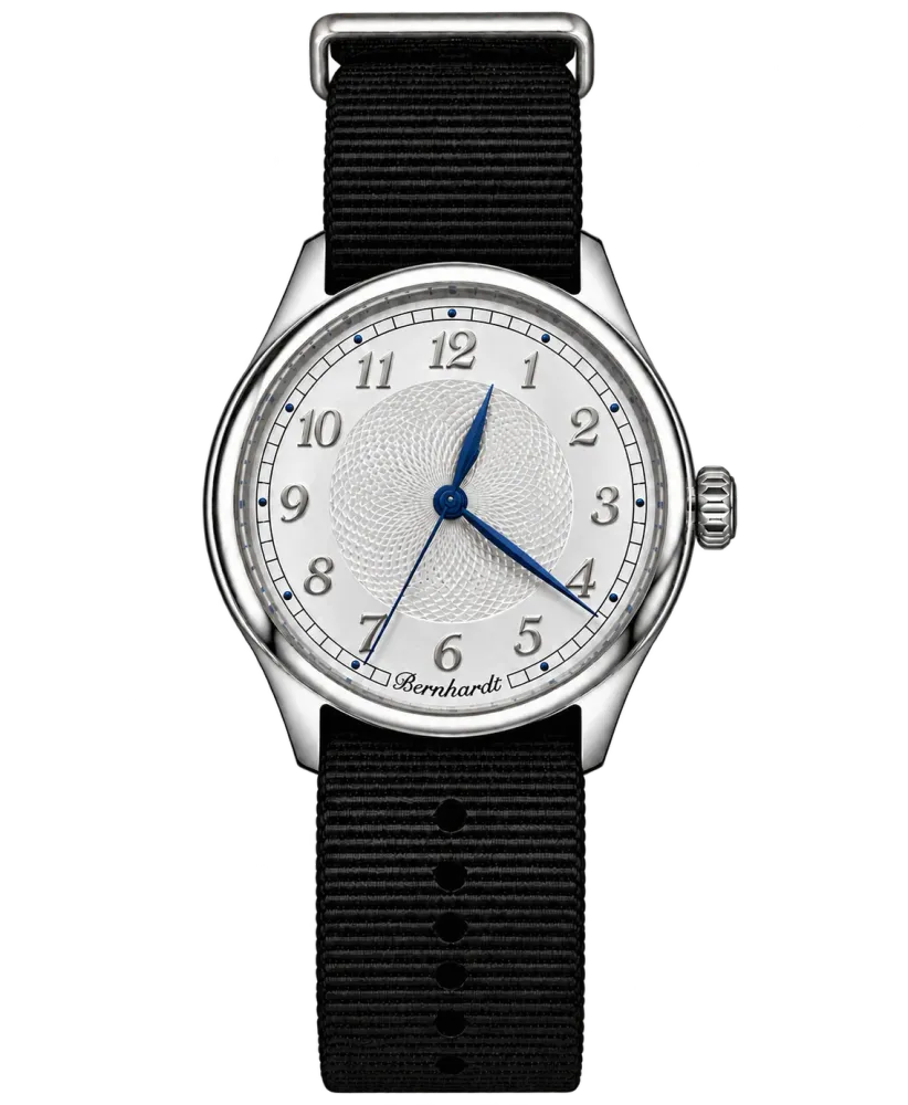 Air Captain - Fog (Silver Guilloche, Heat Blued Hands)