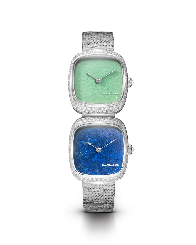 Dual Time Mini – Lagoon Jadeite & Lapis Lazuli Diamonds
