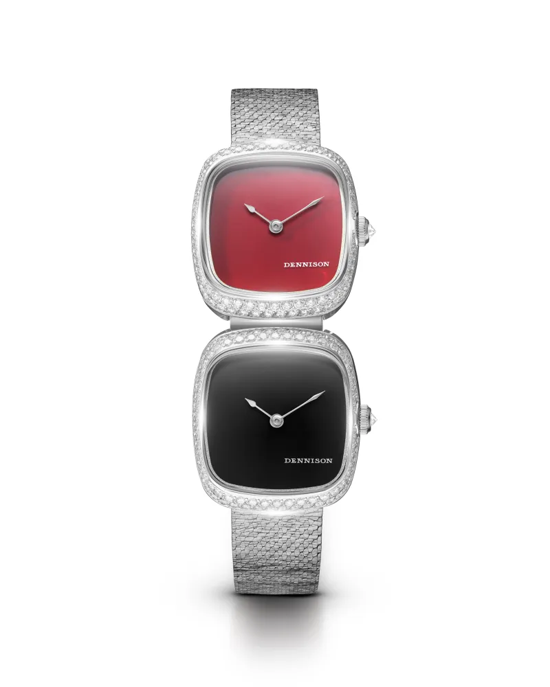 Dual Time Mini – Red Jasper & Black Onyx Diamonds