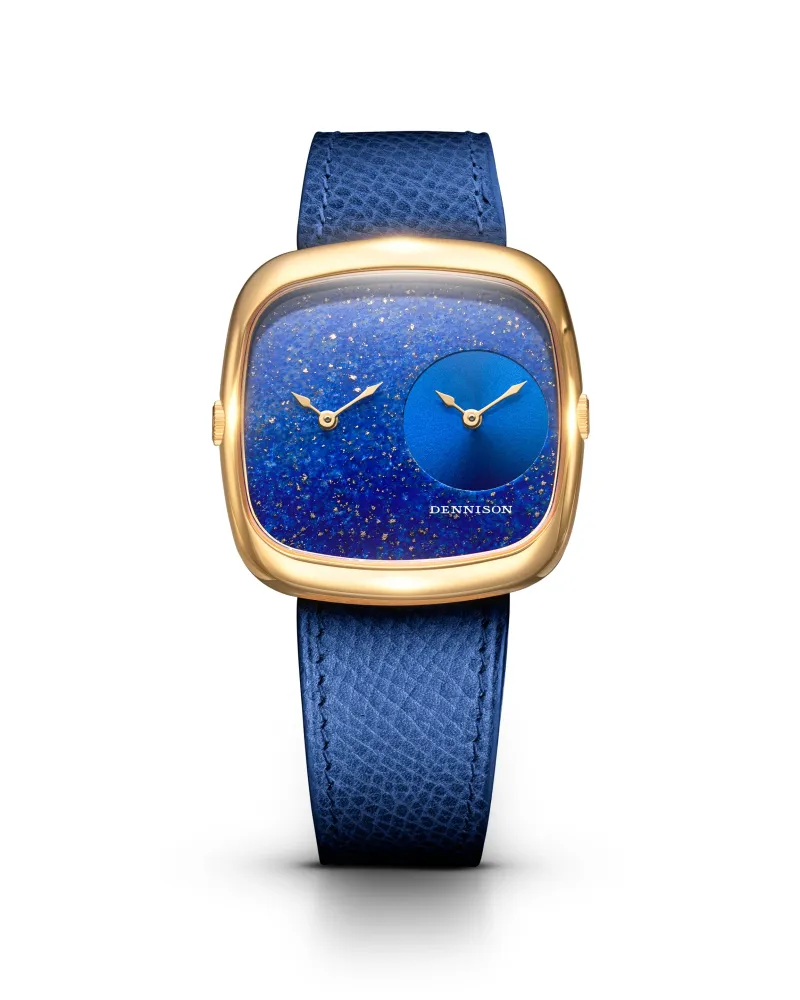 Lapis & Blue Sunray In Gold
