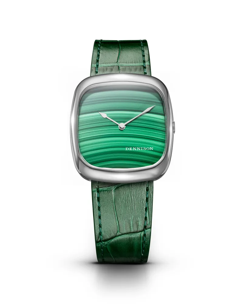 Natural Malachite Stone In Steel