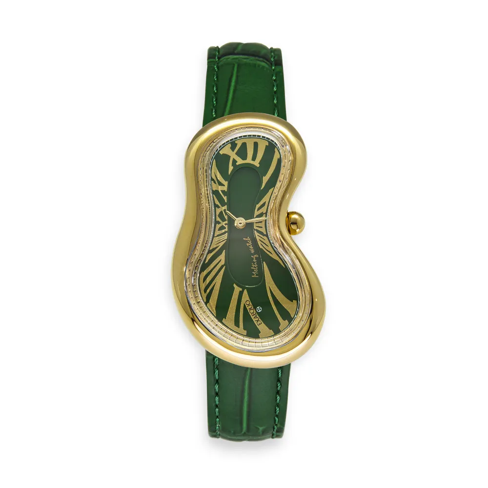 Classic Melting Stainless steel 316L Green - PVD Yellow Gold