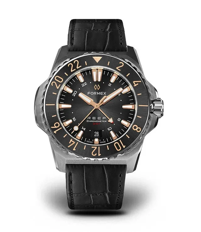 AUTOMATIC GMT COSC 300M BLACK/GILT 42 MM