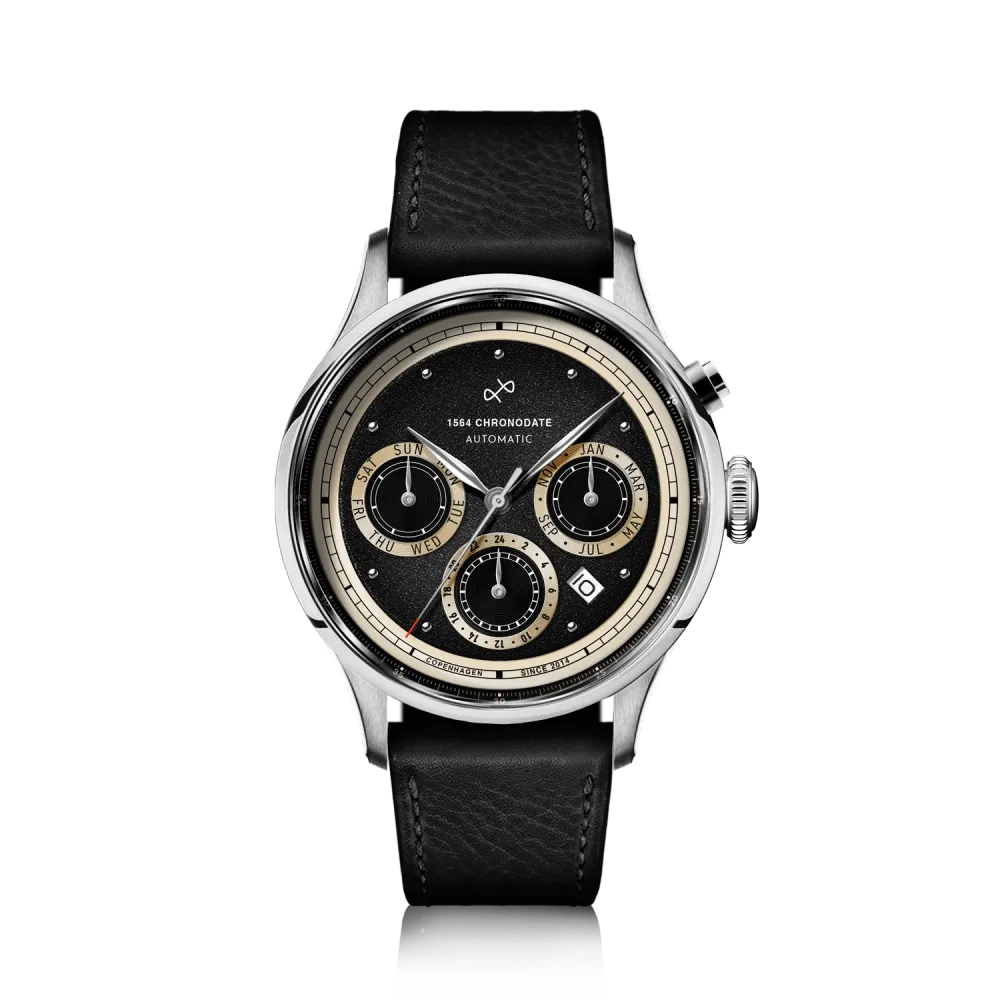 1564 Chronodate Automatic, Steel / Black