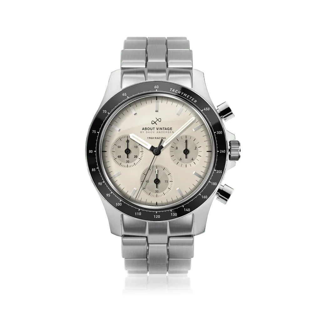 1960 Racing Chronograph, Steel / Off White