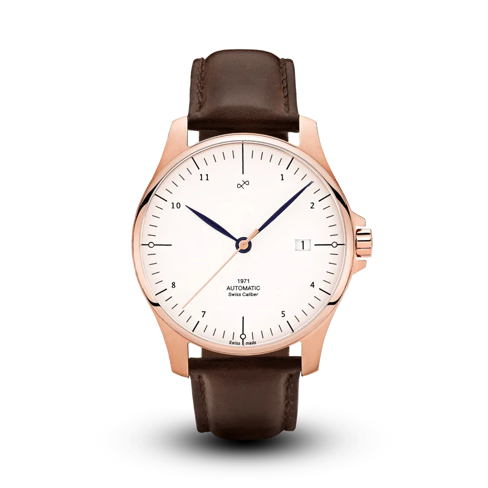1971 Automatic, Rose Gold / White - Swiss Made