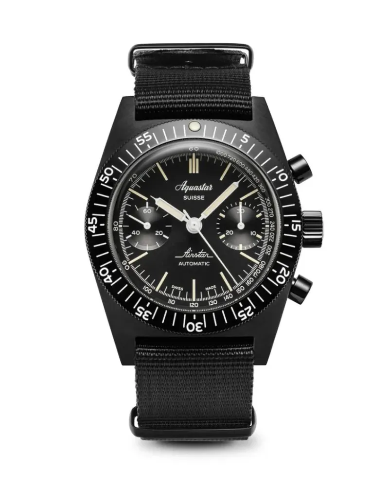 Aquastar Airstar Chronograph DLC, 60th Anniversary Re-Edition