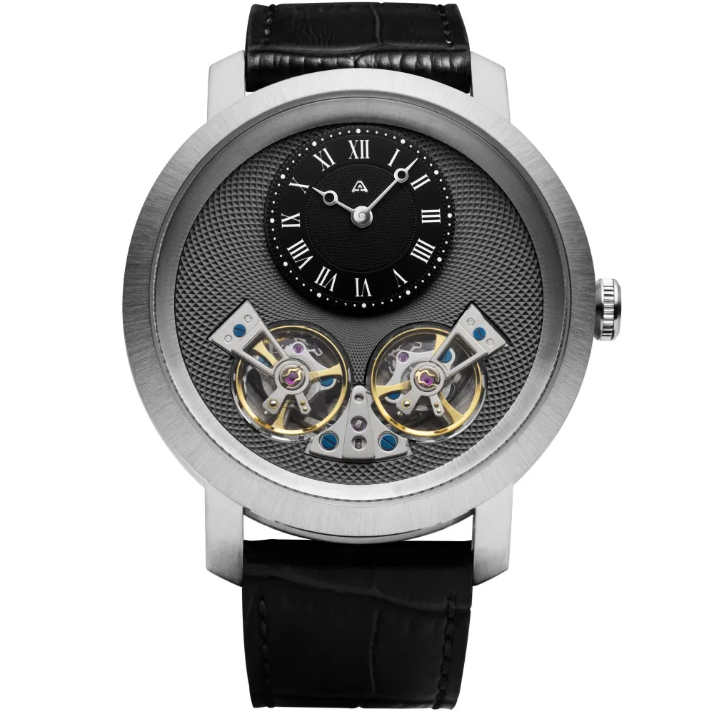 Caspian Automatic Silver Gunmetal Black
