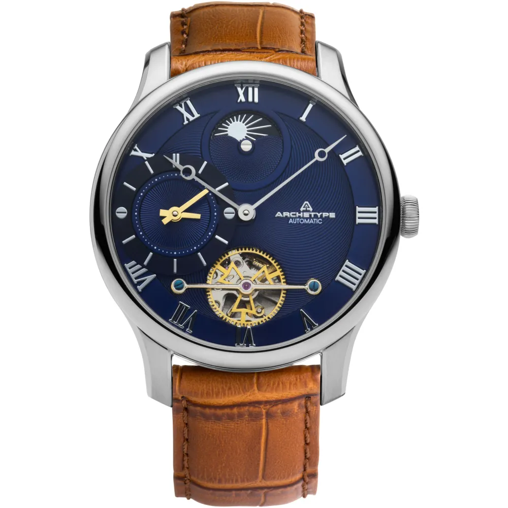 Dorian Automatic Silver Tan Navy