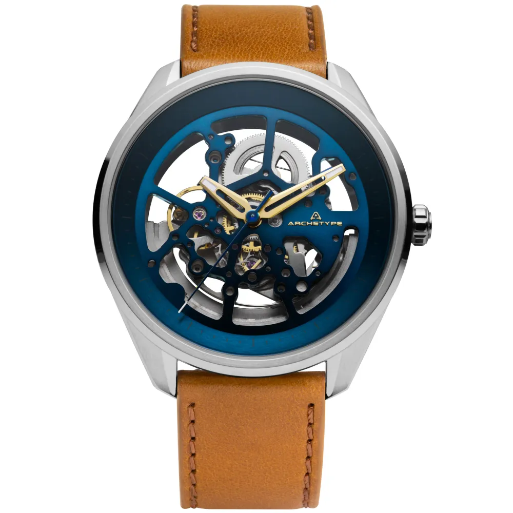 Nemesis Automatic Silver Tan Blue