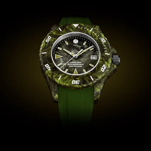 Diver Light Green Carbon