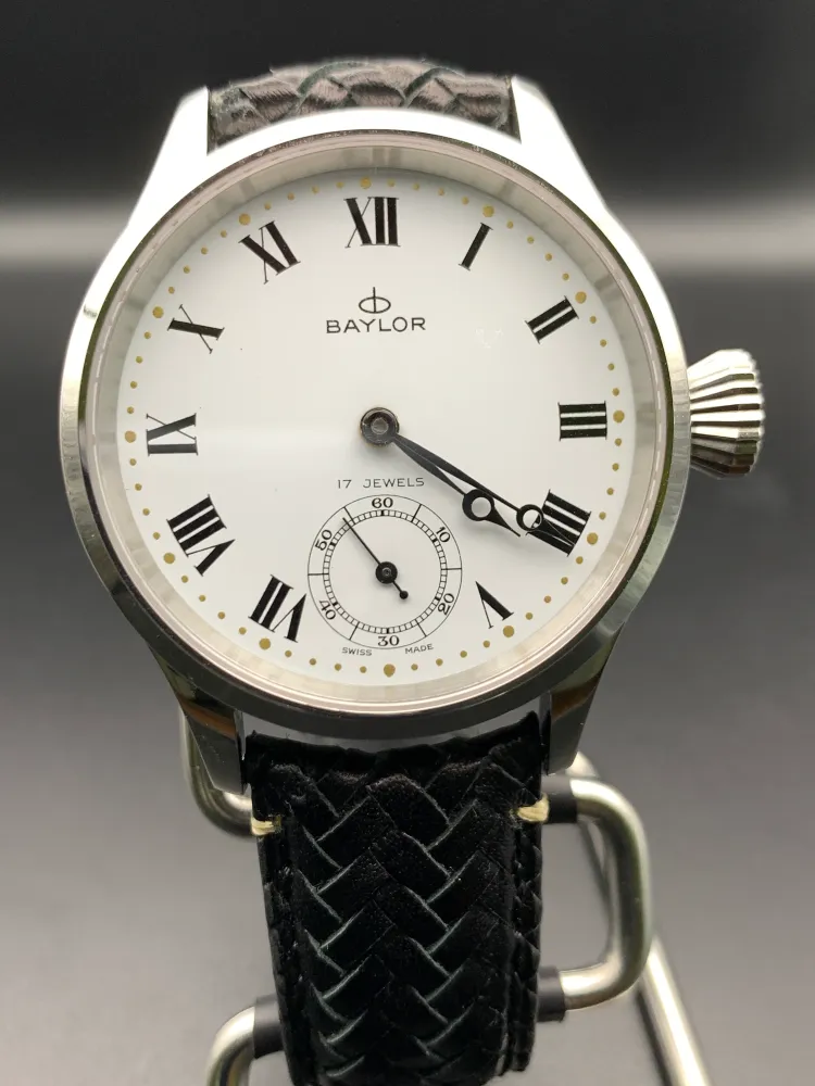 ‘Sold - 42mm Dress Watch. Baylor pocket watch marriage. Swiss ETA6498 movement.