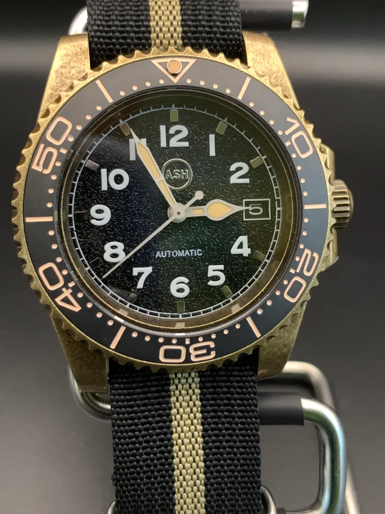 Ancient Mariner. 40mm Bronzed case. Sapphire crystal. NH35 automatic.