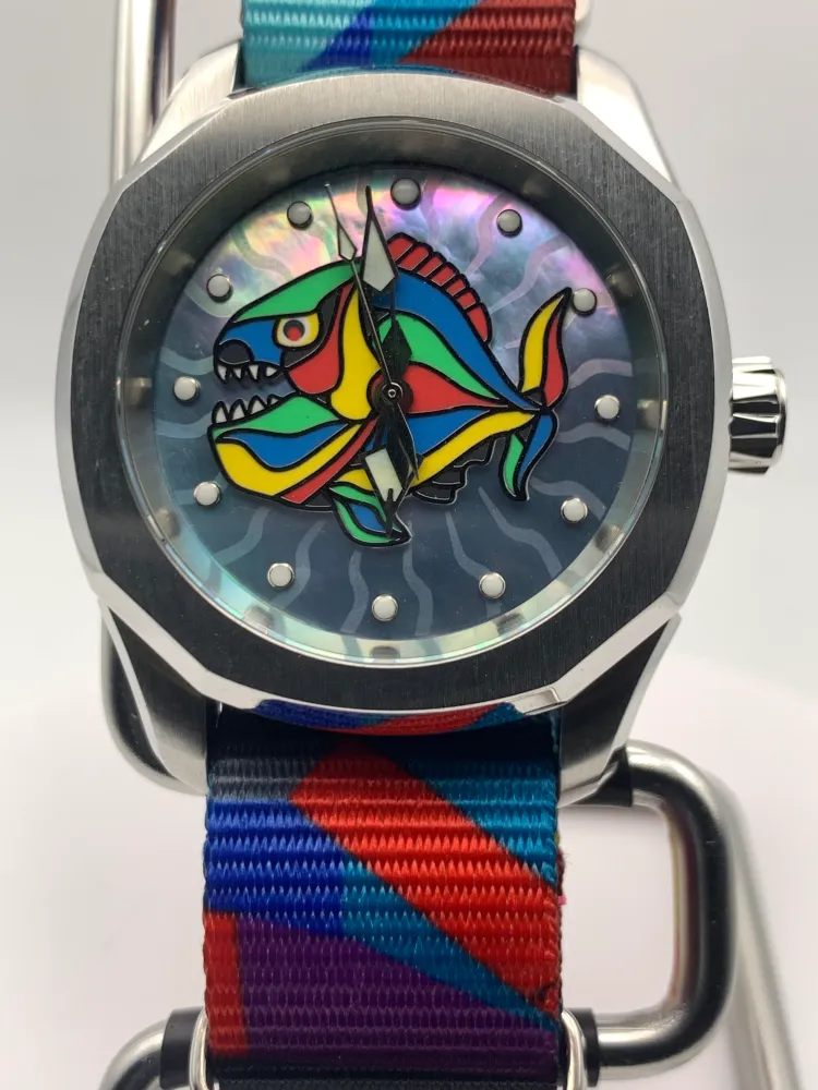 Pygocentrus. 38mm Stainless steel. Sapphire crystal. Seiko NH38.