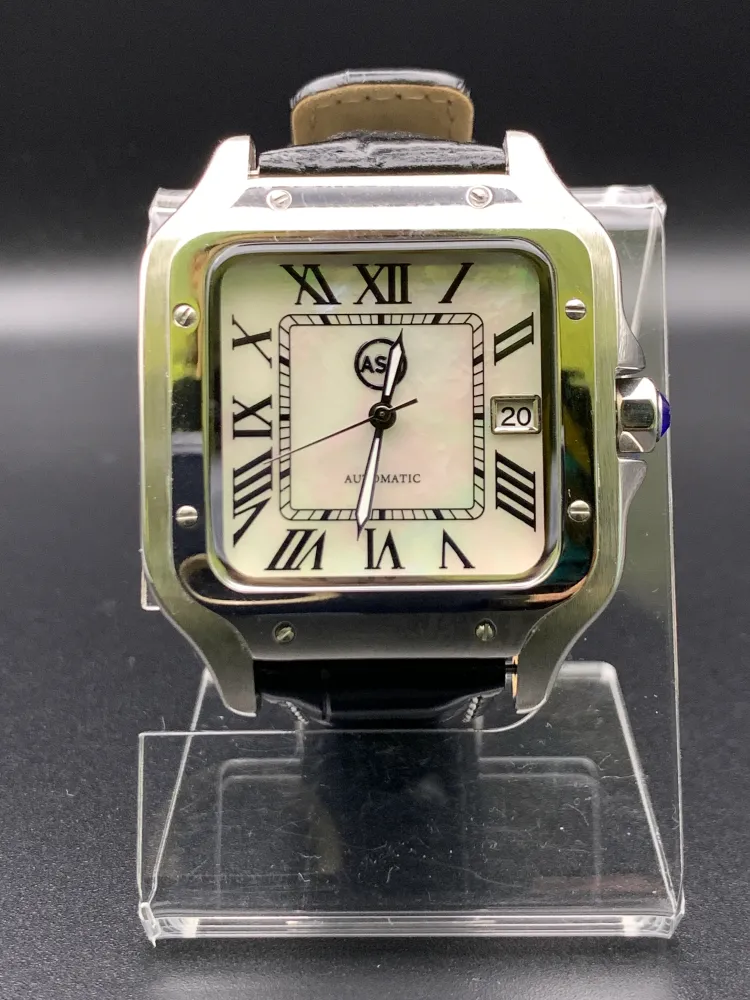 Fifth Avenue. 39mm rectangular dress watch. Mother of Pearl dial. NH35 automatic.