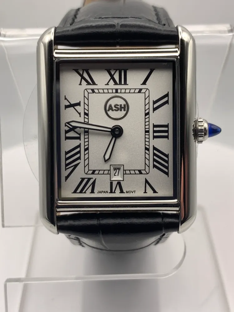 Well Rounded. 8.7mm thick. 26mm stainless steel case. 34mm lug to lug. Seiko VJ24 quartz movement.
