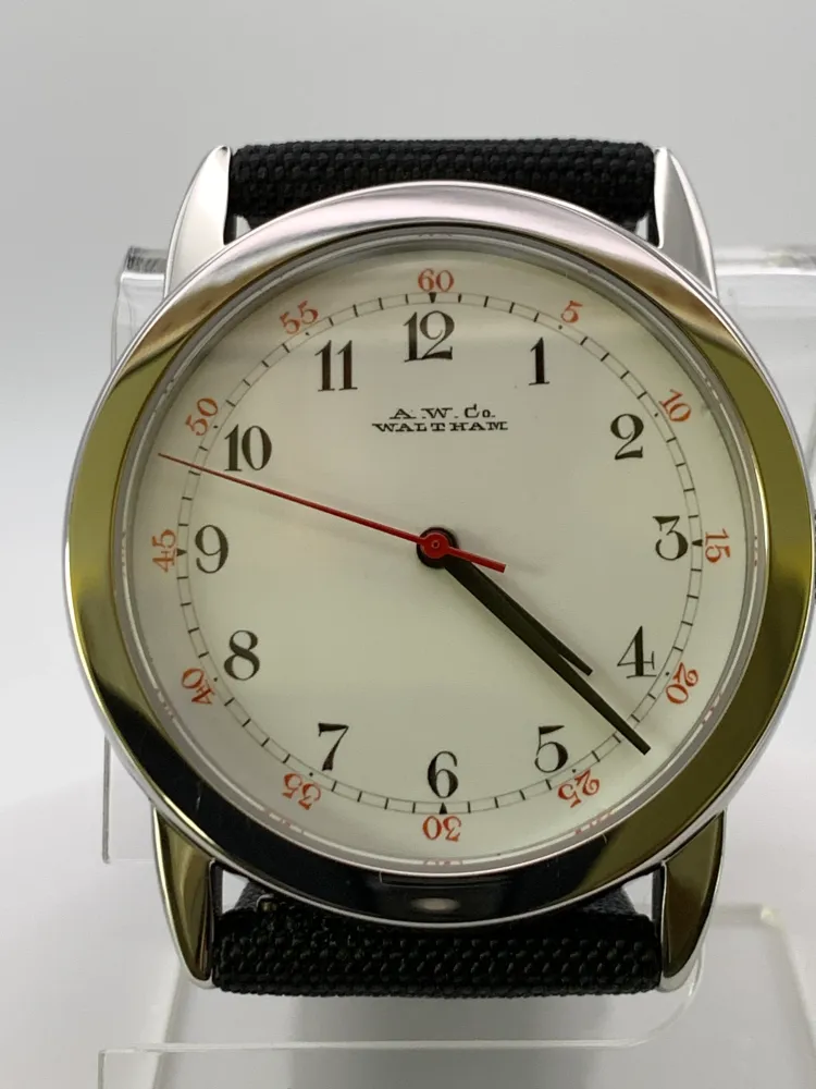 Grace. 42mm Stainless steel case. Waltham pocket watch dial. Sapphire crystal. Miyota 2039.