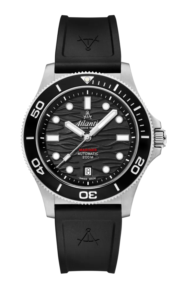 Atlantic Mariner Wave Automatic | Black Dial on PU Strap