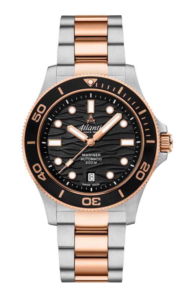 Atlantic Mariner Wave Automatic | Black/Rose Gold Dial